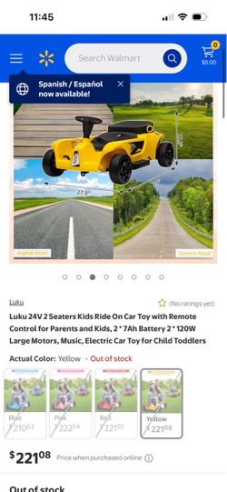 Luku 24V 2 Seaters Kids Ride On Car Toy with Remote Control for Parents and Kids