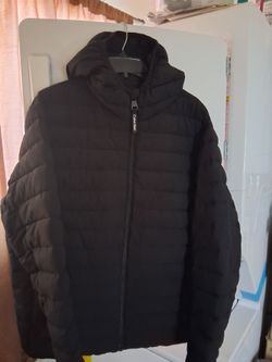 Mens' Calvin Klein Black Hooded Puffer Jacket