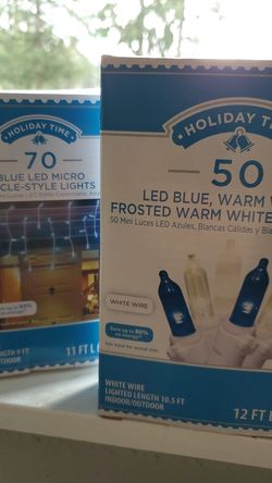 Blue Christmas lights