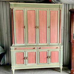 Custom made 2 pc Painted cabinet from Palm Beach