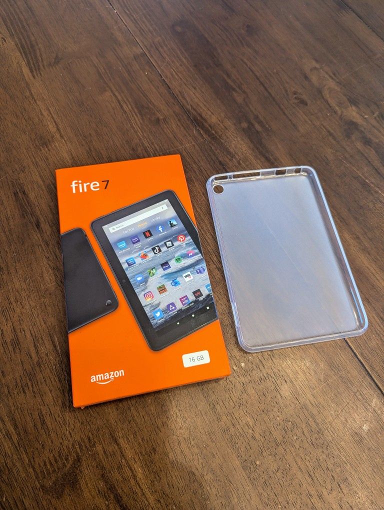 Amazon Fire 7 NIB + clear case
