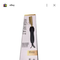 High Heat Gold Ceramic Professional Pressing Comb