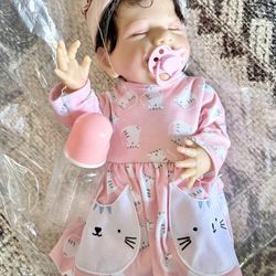 New Eurebao Realistic Reborn Baby Dolls 18inch Girl Toddler Full Vinyl Silicone