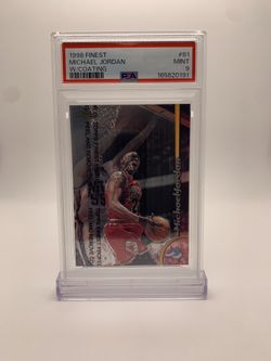 Michael Jordan 1998 Topps Finest #81 w/Coating PSA 9 MINT