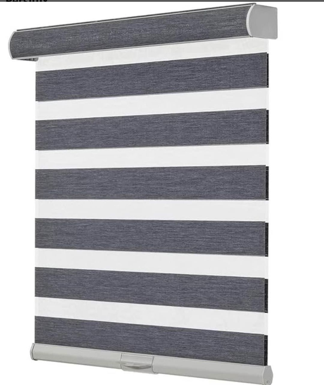 Persilux 72” x 72” Cordless Zebra Blinds for Windows with Jacquard Pattern Privacy Protection.