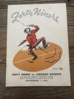 Forty Niners vs Chicago Rockets September 1, 1946 Program