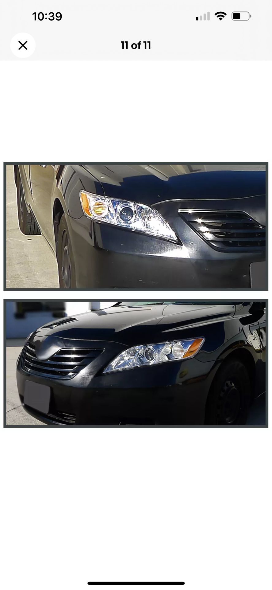 07-09 Camry Projector Headlights Lamps Left+Right