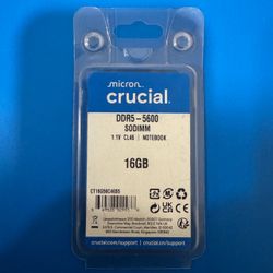 Crucial 16GB DDR5-5600 SODIMM Laptop RAM