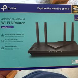 WiFi Router- TP-Link AX1800 Dual Band Wi-Fi 6 Router