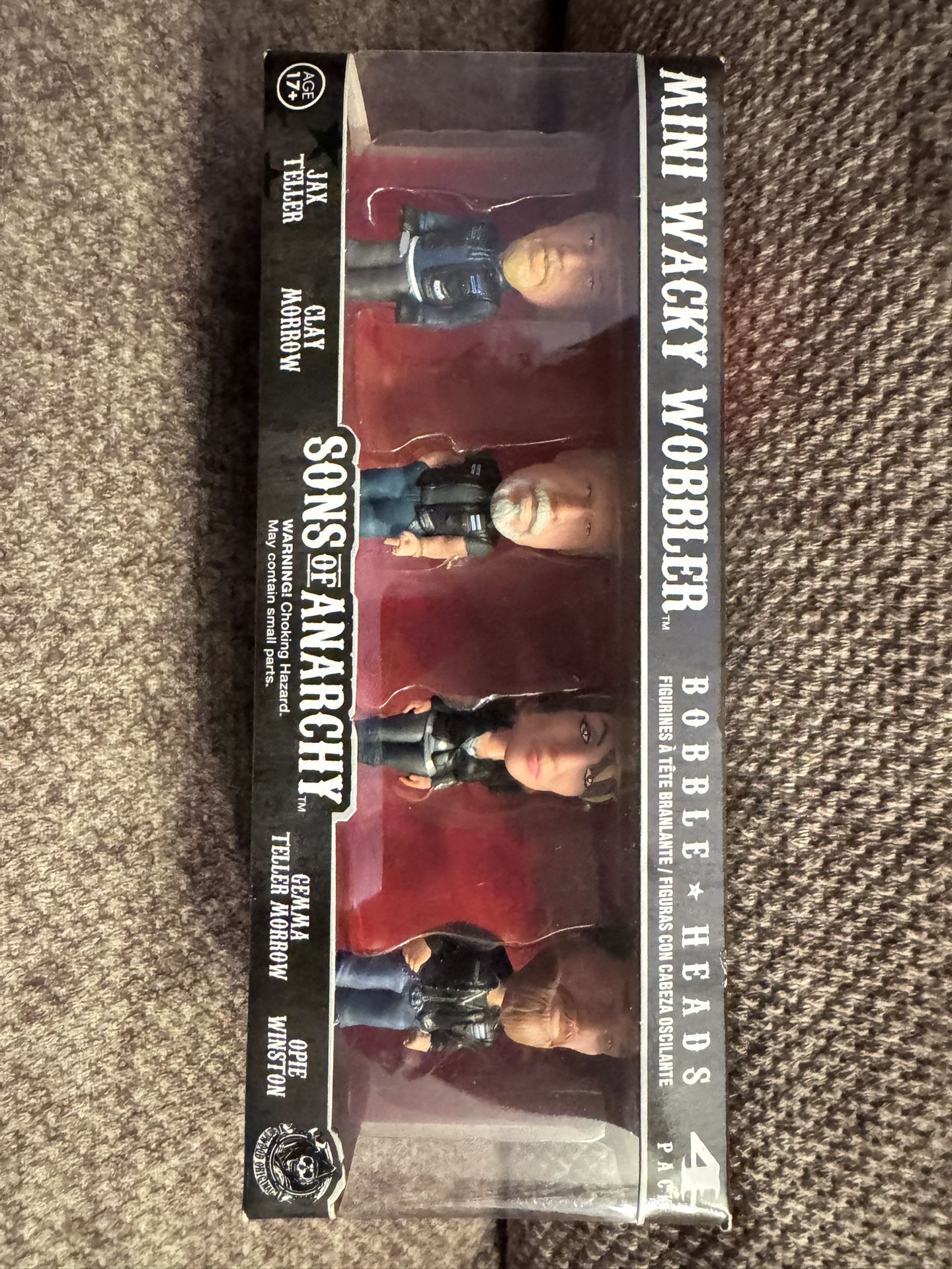 BOBBLEHEADS: Sons of Anarchy MINI Wacky Wobbler 4 pack Funko, NEW