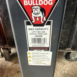 BULLDOG Square Trailer Jack, 10,000 lbs. Support Capacity, Sidewind, Weld-On, 10 Inch Travel