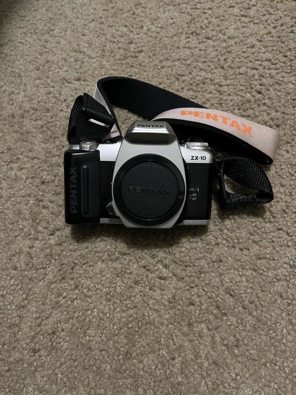 Old Camera Lense And Memory Cards