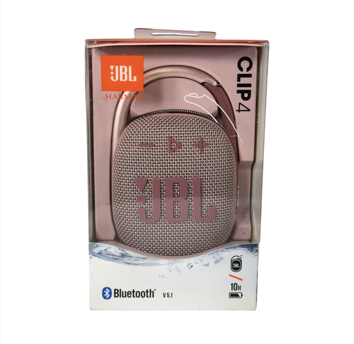JBL Clip 4 Pink Portable Bluetooth Speaker - Waterproof & Dustproof - NEW