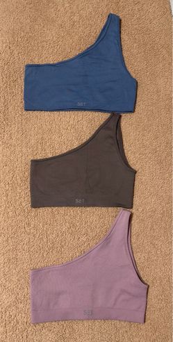 SET ACTIVE ribbed one shoulder sports bra