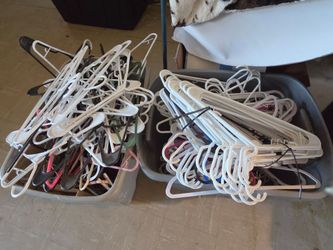 Large Lot of Mixed Clothes Hangers