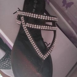 Thong Rhinestone Woman's New In Box Size 6