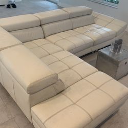 White Leather Sofa