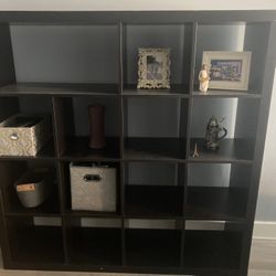 Modern Espresso Colored Bookshelf/ Storage Shelf Unit