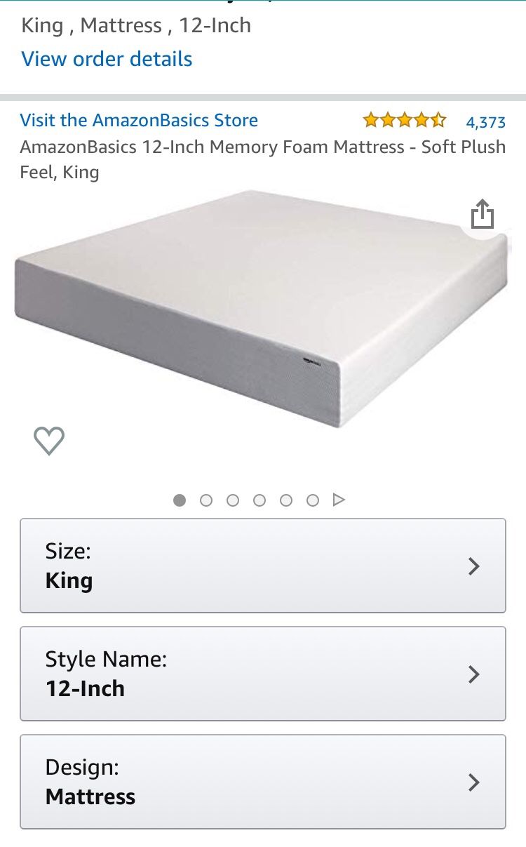 King matress and bedframe