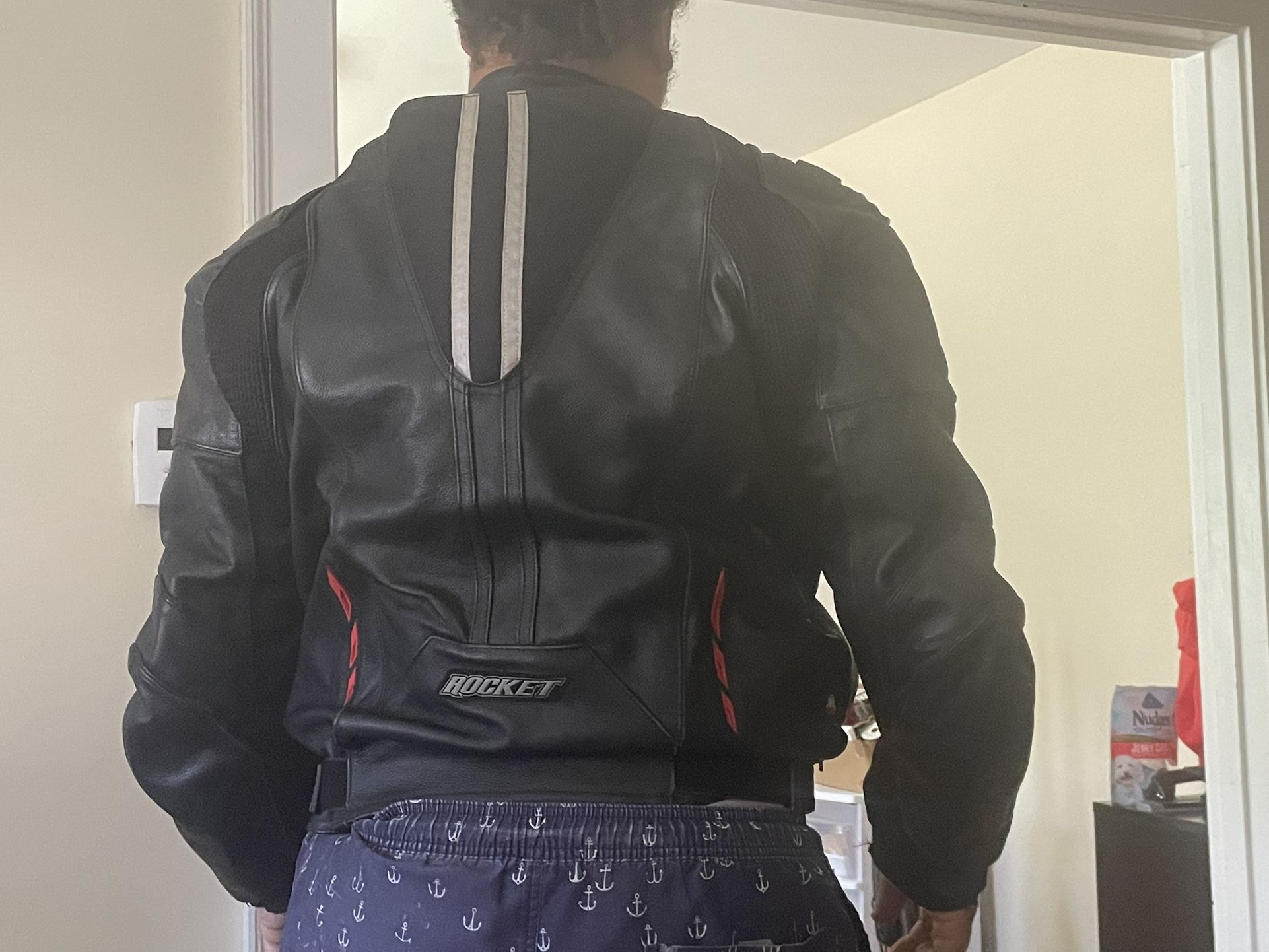 Motorcycle Jacket And Riding Gloves