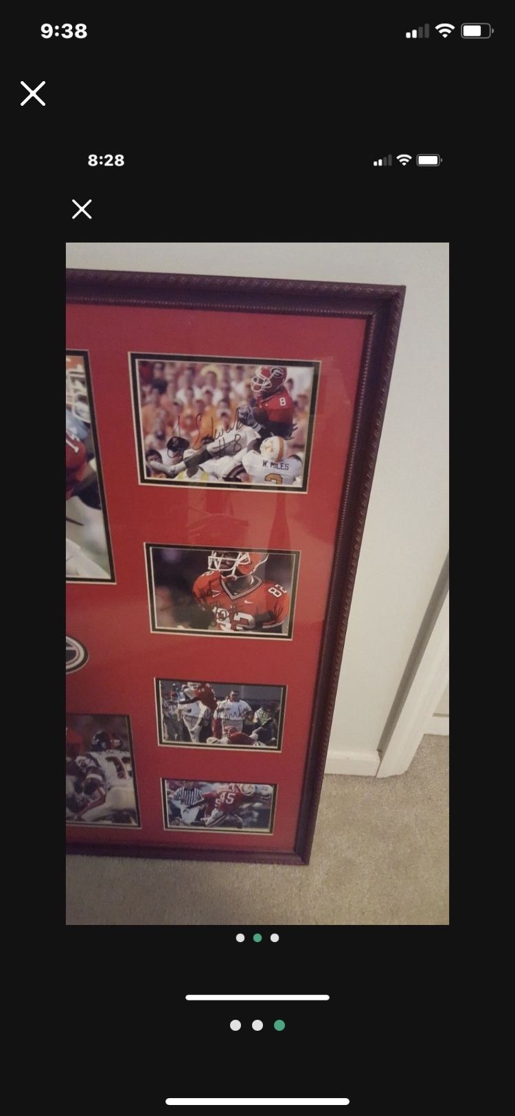Authentic Georgia Bulldogs Autographed Custom Frame UGA Pictures