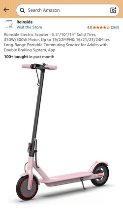 Roinside Adult Electric Scooter (pink)