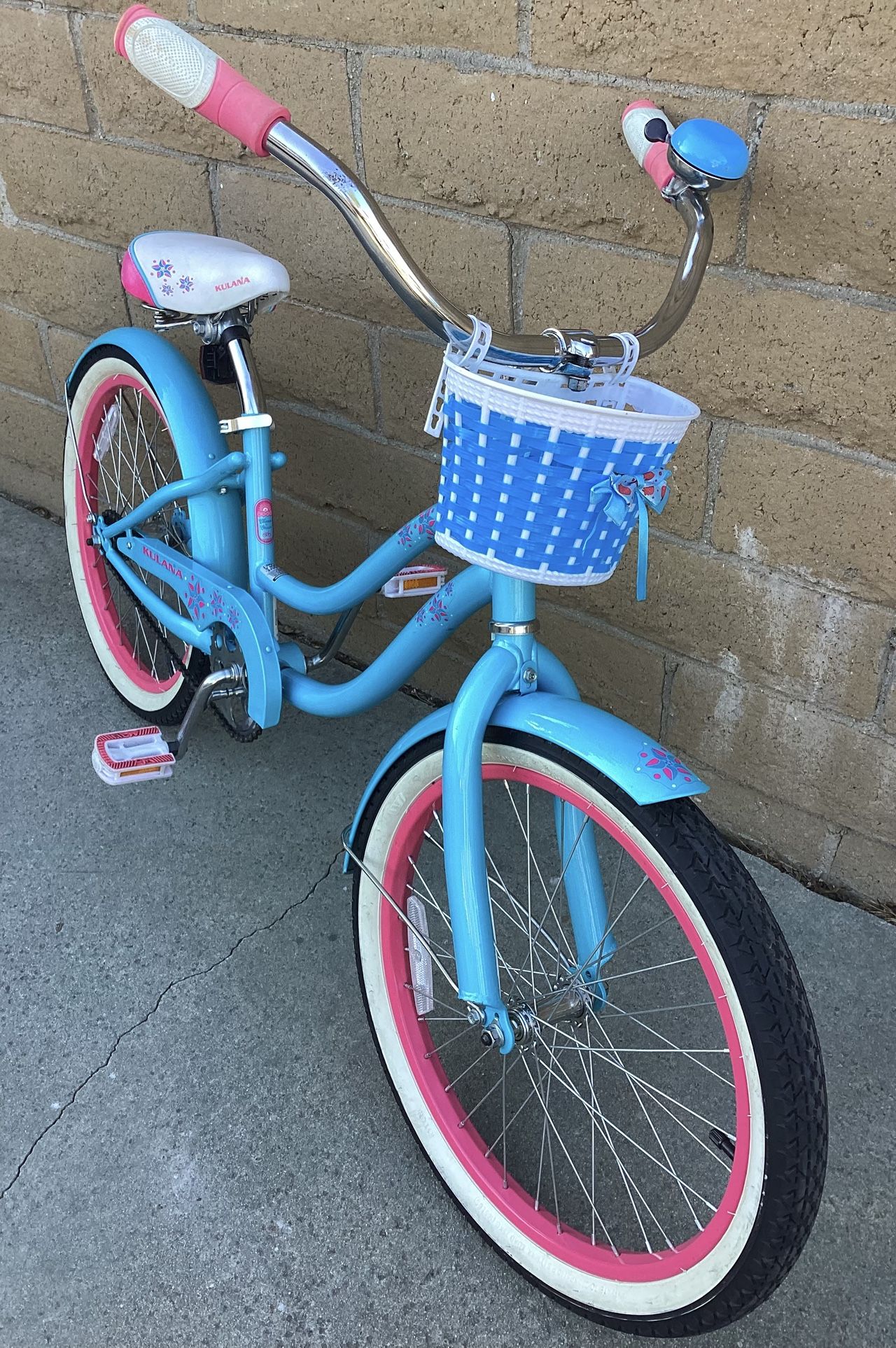 KIDS KULANA MAKANA SINGLE SPEED CRUISER BIKE W / BASKET & BELL