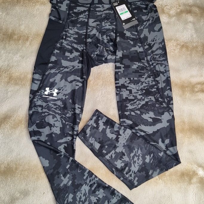 Under Armour Men's HeatGear Armour Camo Leggings Black 1361587-001