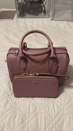 Medium Coach Peony Rowan + Wallet