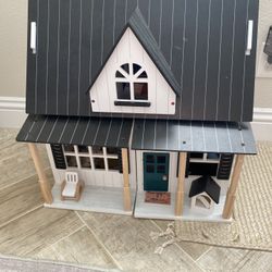 Dollhouse Farmhouse Modern Style House With Accessories