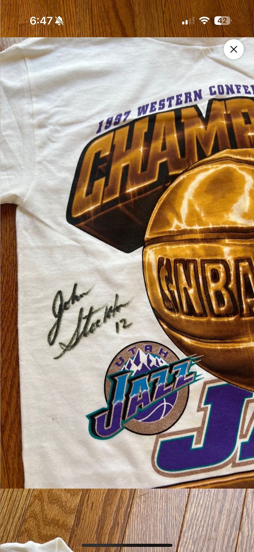 John Stockton Autographed Shirt