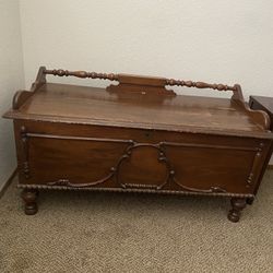 Antique Wooden Blanket/Linen Chest