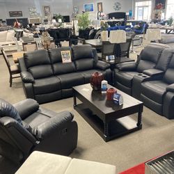 Black Reclining Sofa & Loveseat🖤✅ $1499 