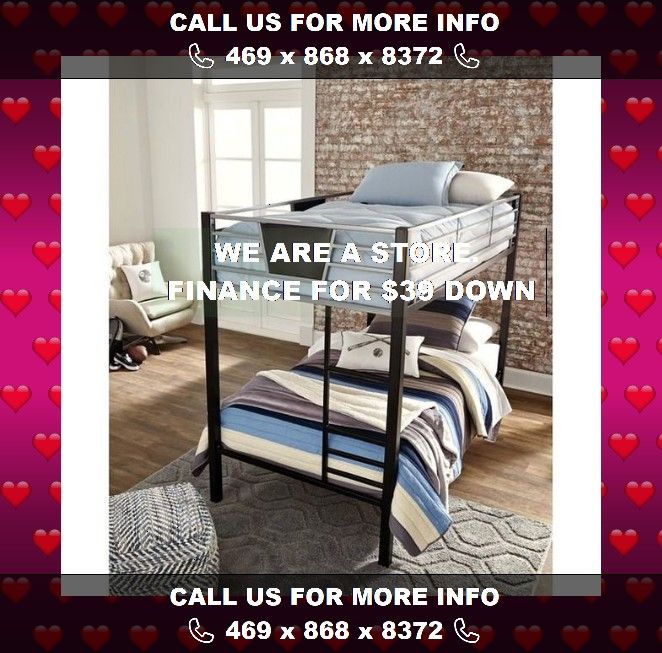 Black/Gray Bunk bed twin/twin Available