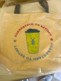 Dutch Bros canvas bag with sticker