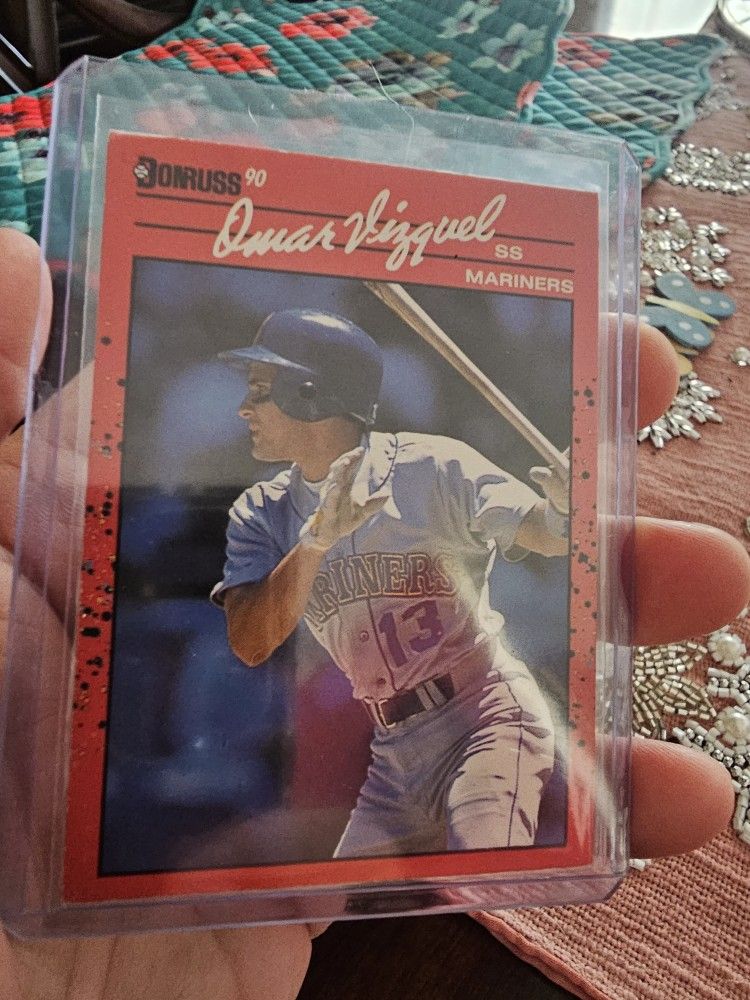 Omar Vizquel 2 Error 1990 Donruss No Dot Behind Inc Baseball Cards
