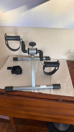 Pedal Trainer Adjustable Resistance Portable Mini Under Desk, Silver/Black