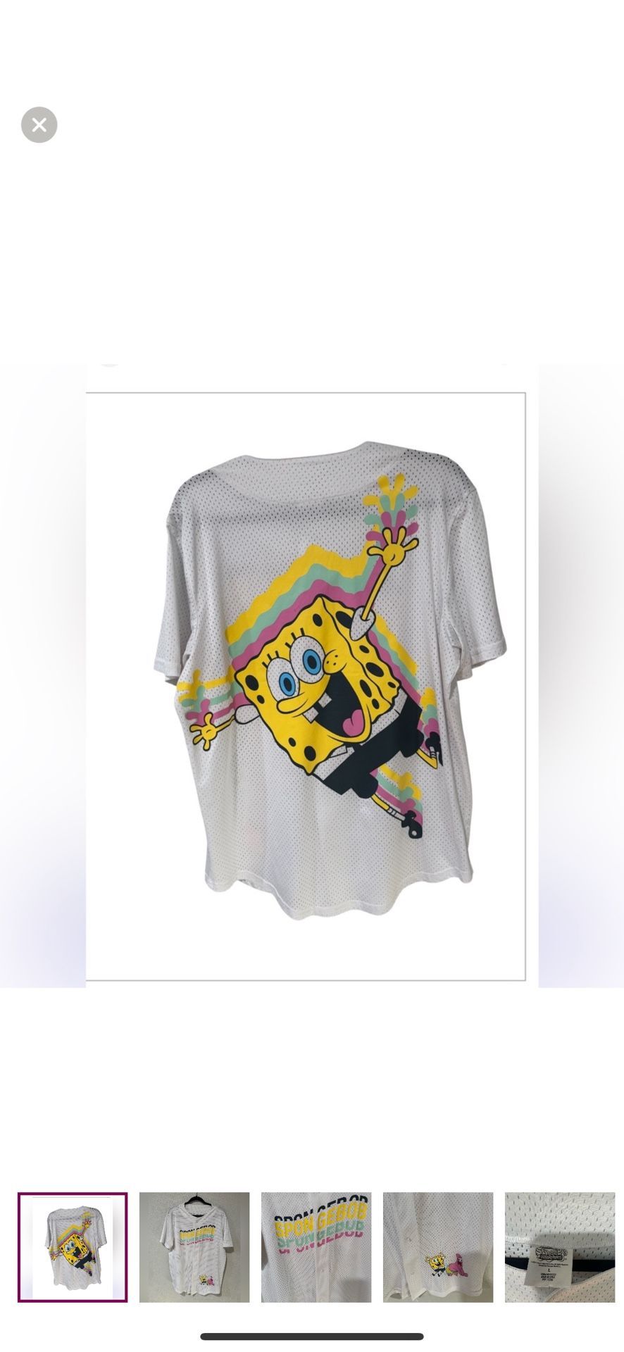 NICKELODEON SpongeBob Squarepants Jersey size large