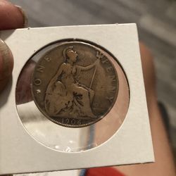 1906 United Kingdom one penny