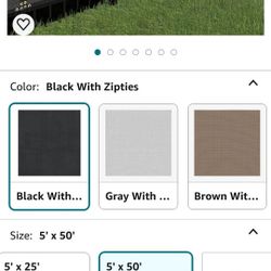 Privacy  Fence Screen 5'X50' Black