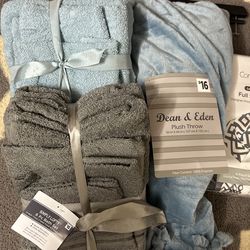 Sheet Set Plush Throw And 2 Sets Of Towels 
