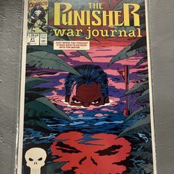 PUNISHER WAR JOURNAL #21 MARVEL COMICS 1990 BAG AND BOARD