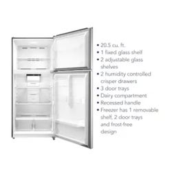 Insignia Top-Freezer Refrigerator with ENERGY STAR Certification - Stainless Steel 