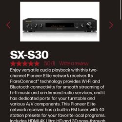 Pioneer SX  S30 Stereo Receiver Streamer HiFi