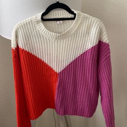 Color-block Sweater Size Medium