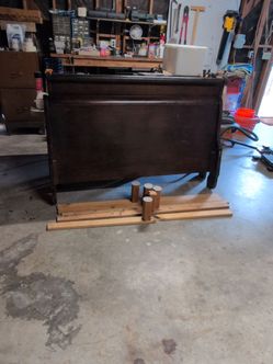 Queen sleigh style headboard and footboard