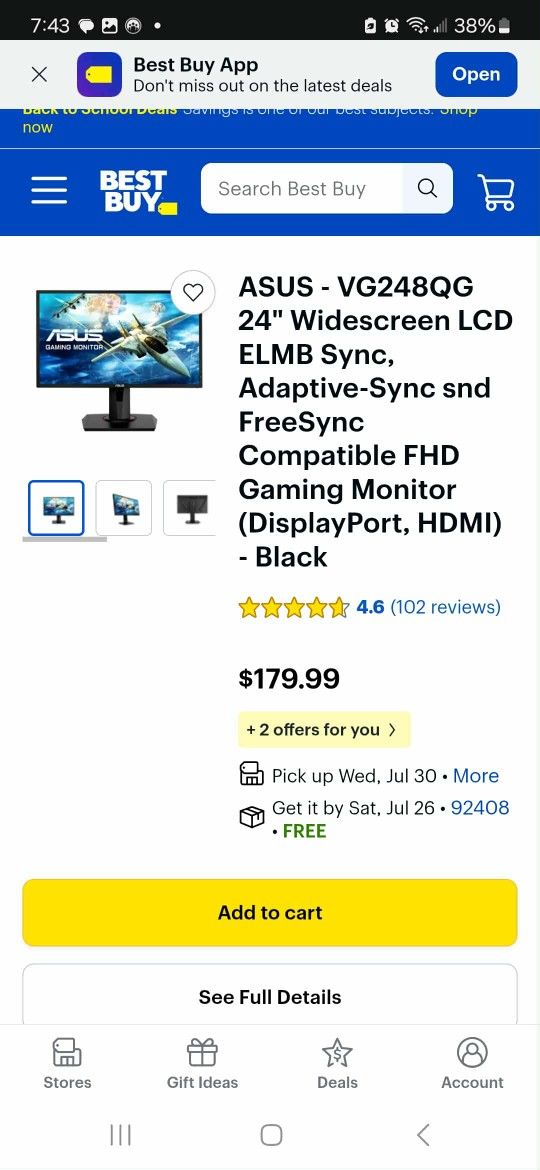 Gaming Monitor  Asus