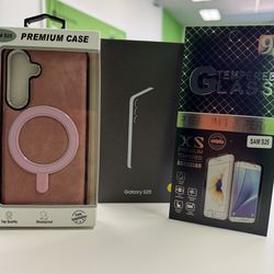 Samsung Galaxy S25 bundled w/ case & glass