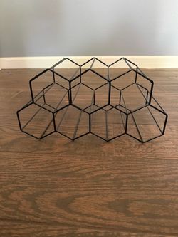 Black Metal Wine Rack