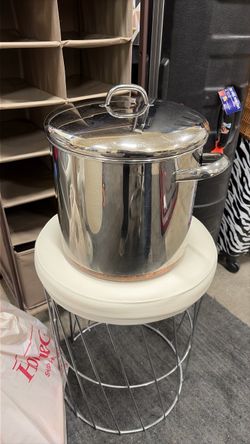 Large stainless steel pot